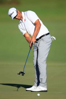 Adam Scott holed out beautifully with his new short putter 