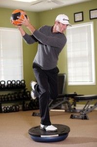 There are lots of simple exercises that can be done at home to improve your core golf muscles 
