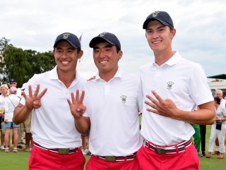 Clean sweep: US players Collin Morikawa, Doug Ghim and Maverick McNeal each won all four matches they played in