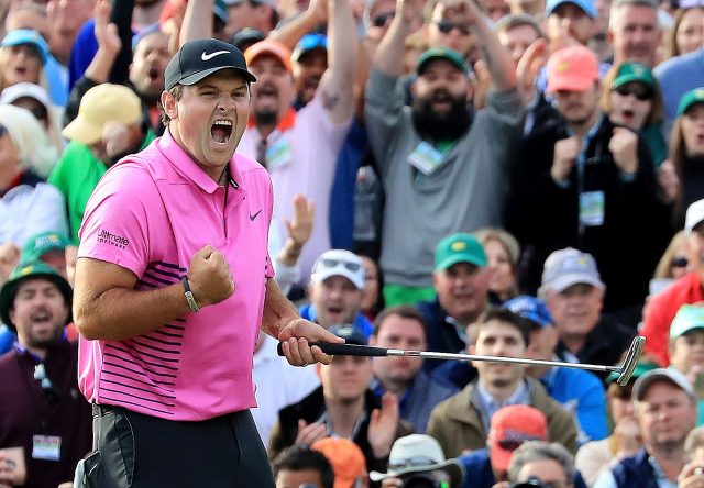 AUGUSTA, GA - APRIL 08: Patrick Reed of the United States celebrates after making par on the 18th green during the final round to win the 2018 Masters Tournament at Augusta National Golf Club on April 8, 2018 in Augusta, Georgia. (Photo by David Cannon/Getty Images)