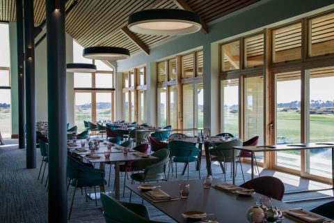 The Rookery Restaurant offers fine dining with stunning views of Carnoustie's Championship course