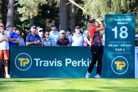 Paul Streeter takes an iron off the tee at the final hole for safety en route to a two-shot win in the Travis Perkins Masters