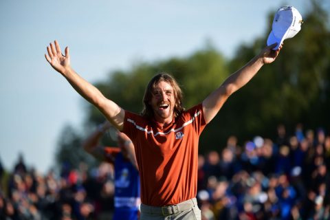 Tommy Fleetwood is only the second Ryder Cup rookie in history to win his first four matches