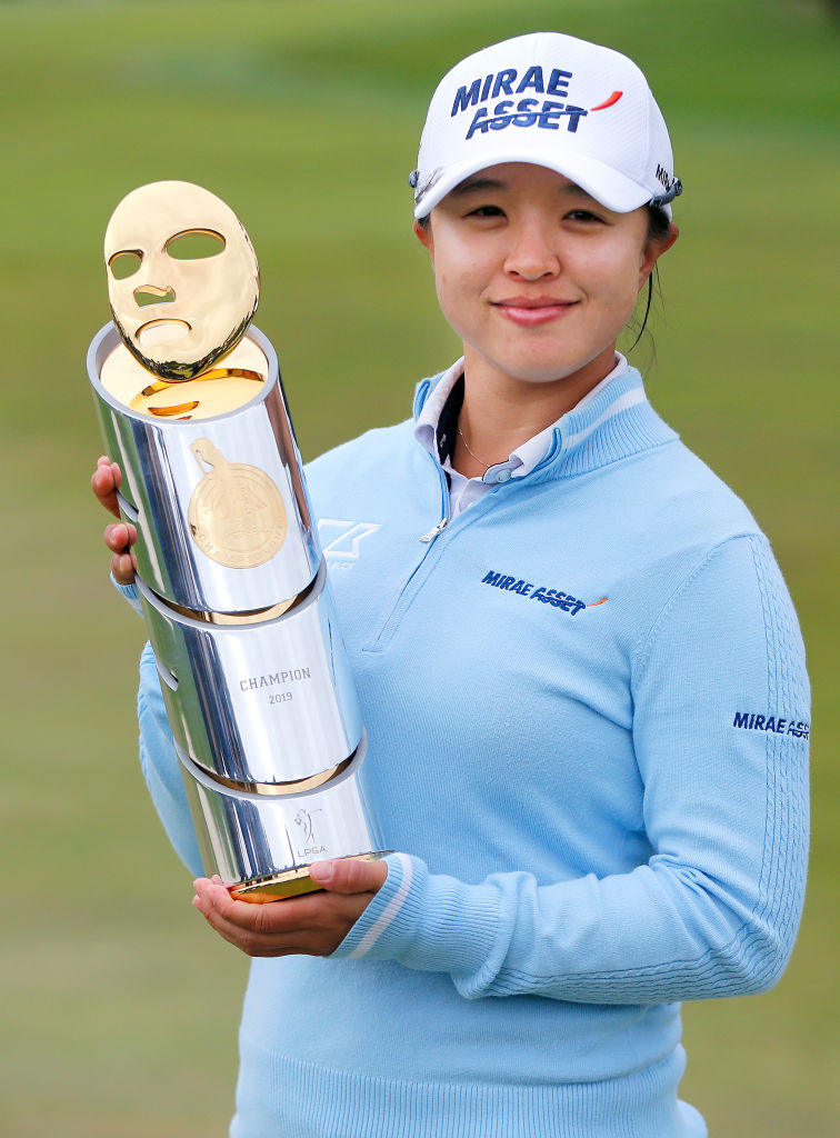 DALY CITY, CALIFORNIA - MAY 05: Sei Young Kim of South Korea poses with the trophy after winning the LPGA Mediheal Championships at Lake Merced Golf Club on May 05, 2019 in Daly City, California. (Photo by Jonathan Ferrey/Jonathan Ferrey/Getty Images)