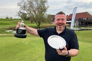 Chris Potten with The Social Golfer Masters Trophy
