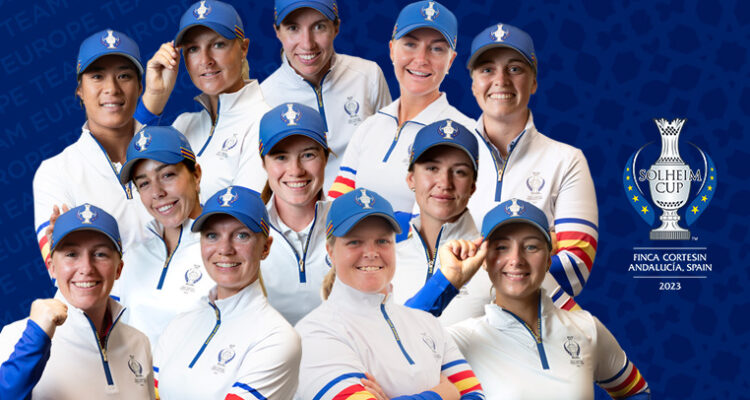 The European Team for The Solheim Cup, which includes, Charley Hull and Georgia Hall