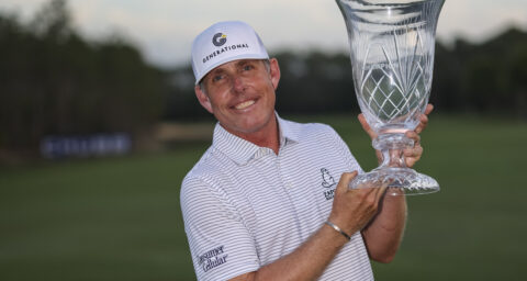 Justin Leonard winner of the Chubb Classic 2025 at Tiburon Golf Club (Photo by Brennan Asplen/Getty Images)