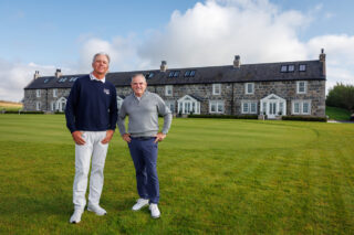 Paul McGinley (right) and Bo Van Pelt at the opening of the new Great North Sea Residences